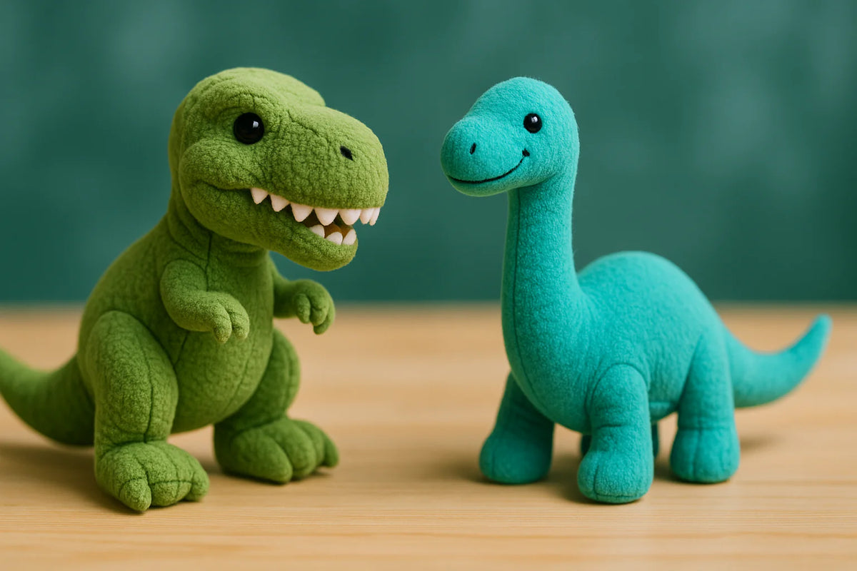 T-Rex ou Diplodocus : quelle peluche choisir ? Image