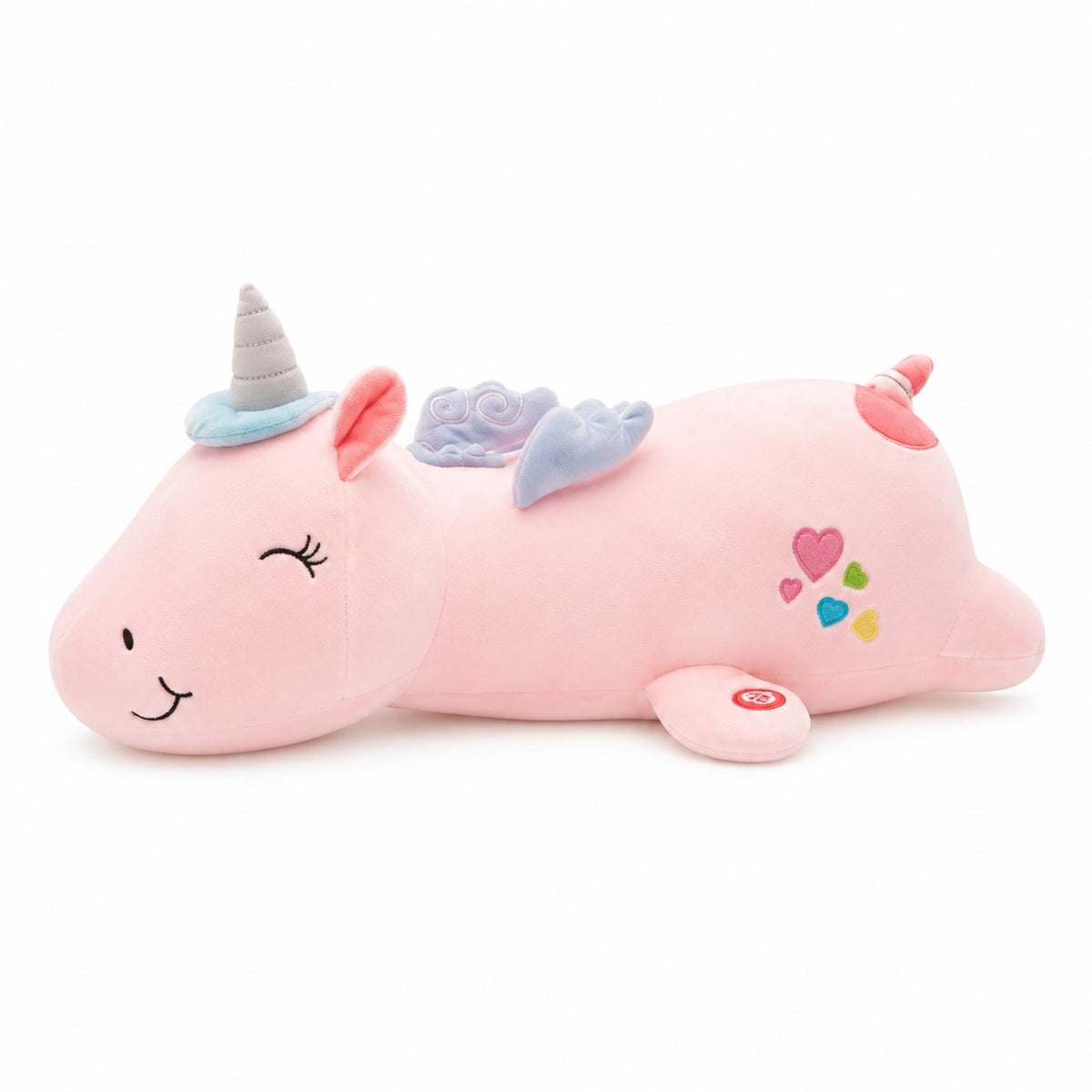 Peluche licorne rose veilleuse lumineuse et magique