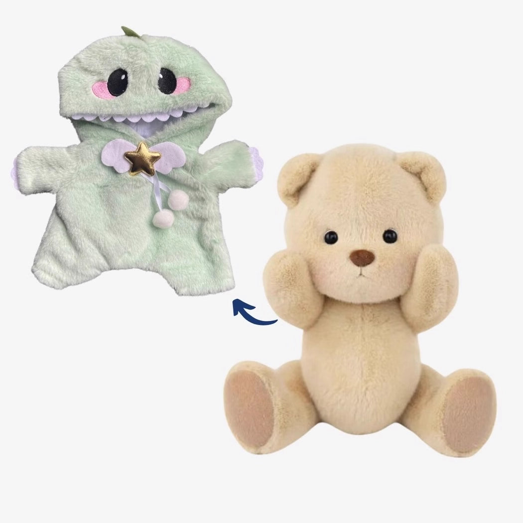 Ours en peluche déguisé en dinosaure