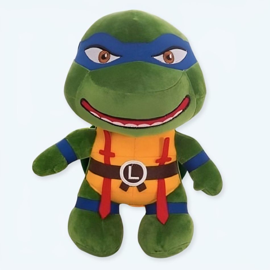 Peluche Tortue Ninja Leonardo verte douce enfant aventure