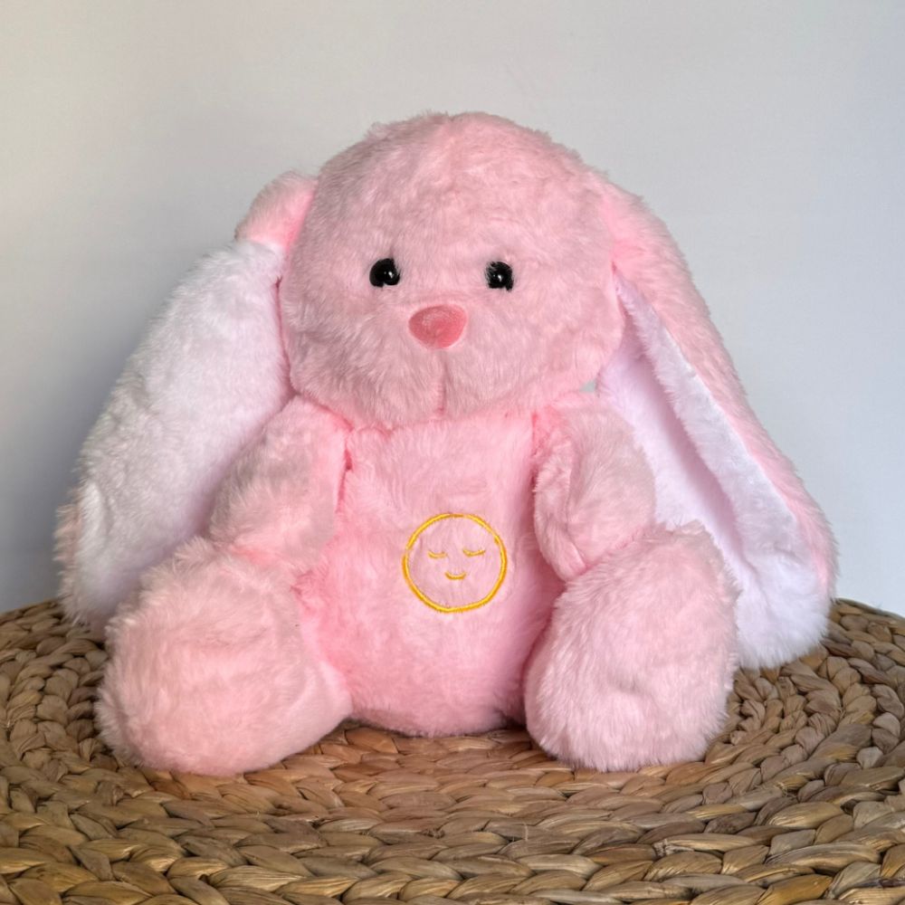 Peluche lapin rose veilleuse douce sommeil enfant