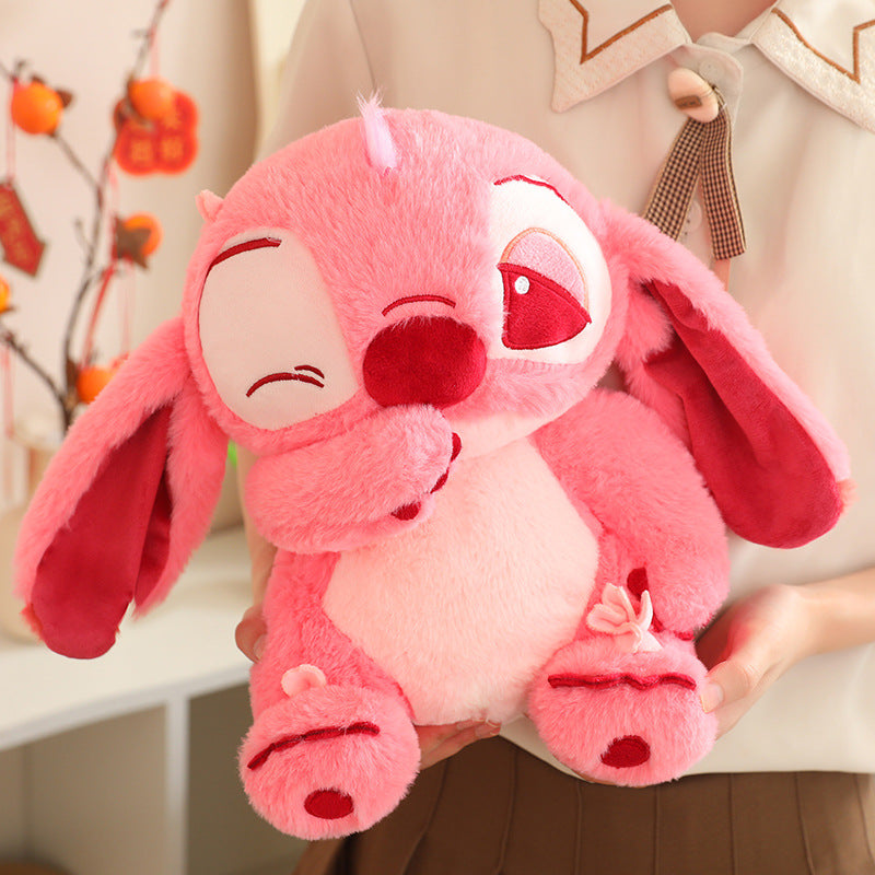 Peluche Stitch Angel rose douce et mignonne avec clin d'œil