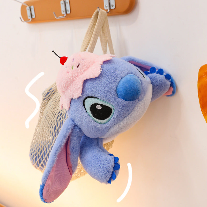 Peluche Stitch gourmand bleu avec glace et cerise