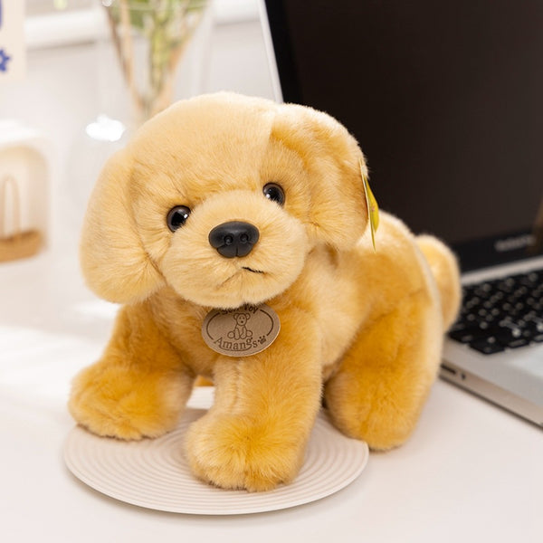 Peluche Golden Retriever 52 Cm – Ultra Doux, Réaliste, Yeux Brodés – Cadeau Parfait Pour Petits Et Grands !