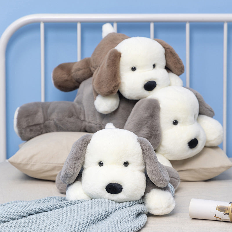 Peluche chien marron toute douce