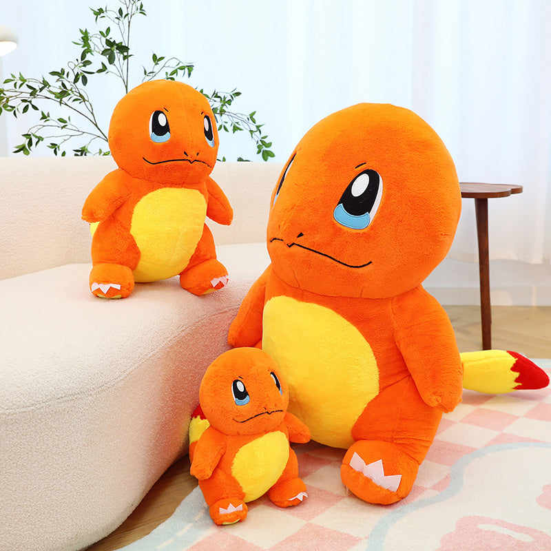 Peluche salamèche pokémon orange feu étincelant