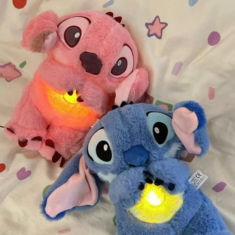 Peluche stitch et angel à bruit blanc qui respire