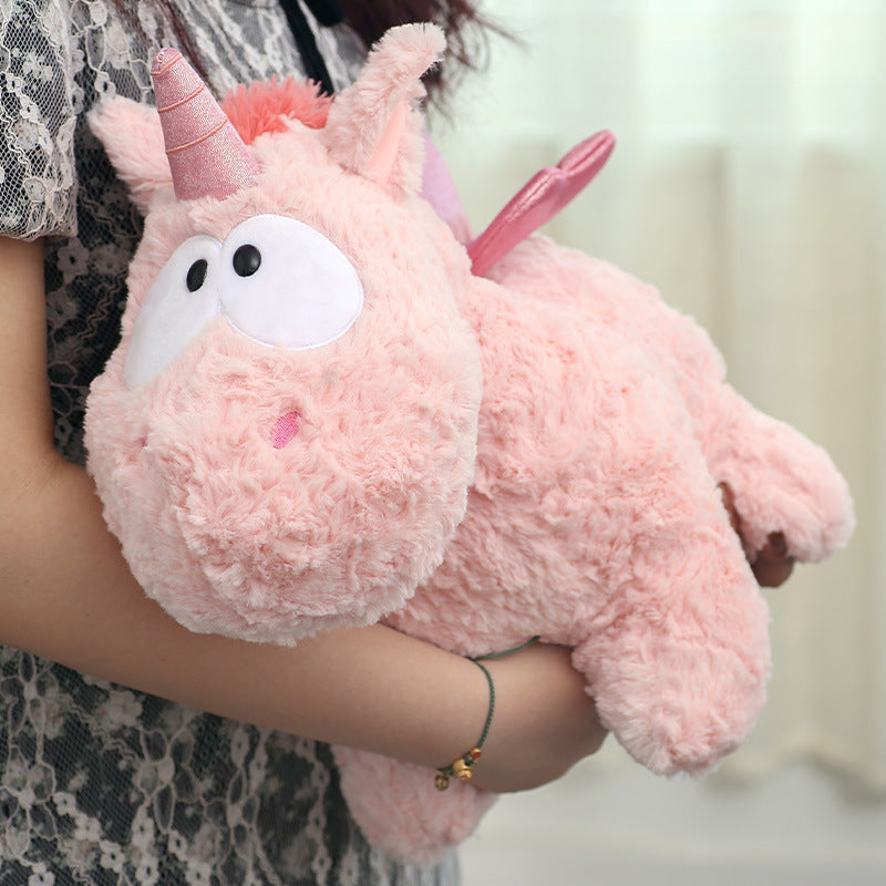 Peluche licorne coloré à poils épais