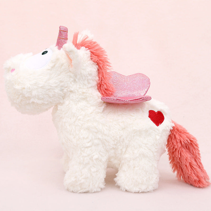 Peluche licorne coloré à poils épais