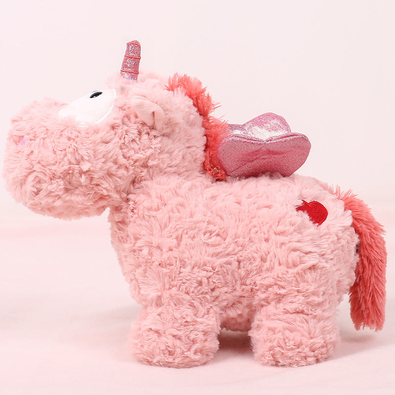 Peluche licorne coloré à poils épais
