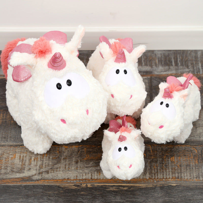 Peluche licorne coloré à poils épais