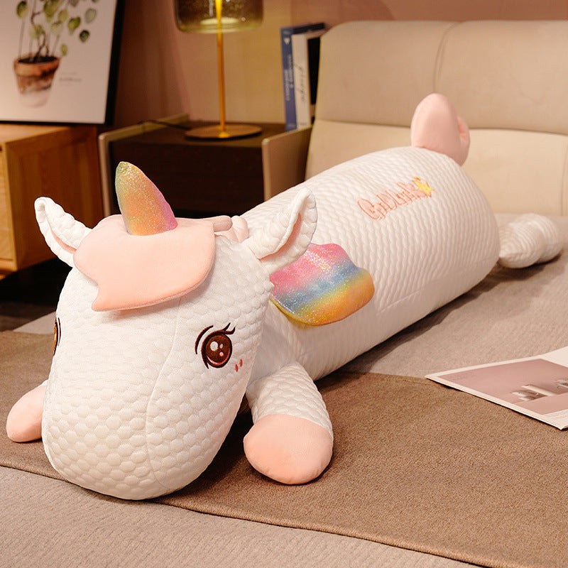 Peluche licorne géante en coussin doux et confortable