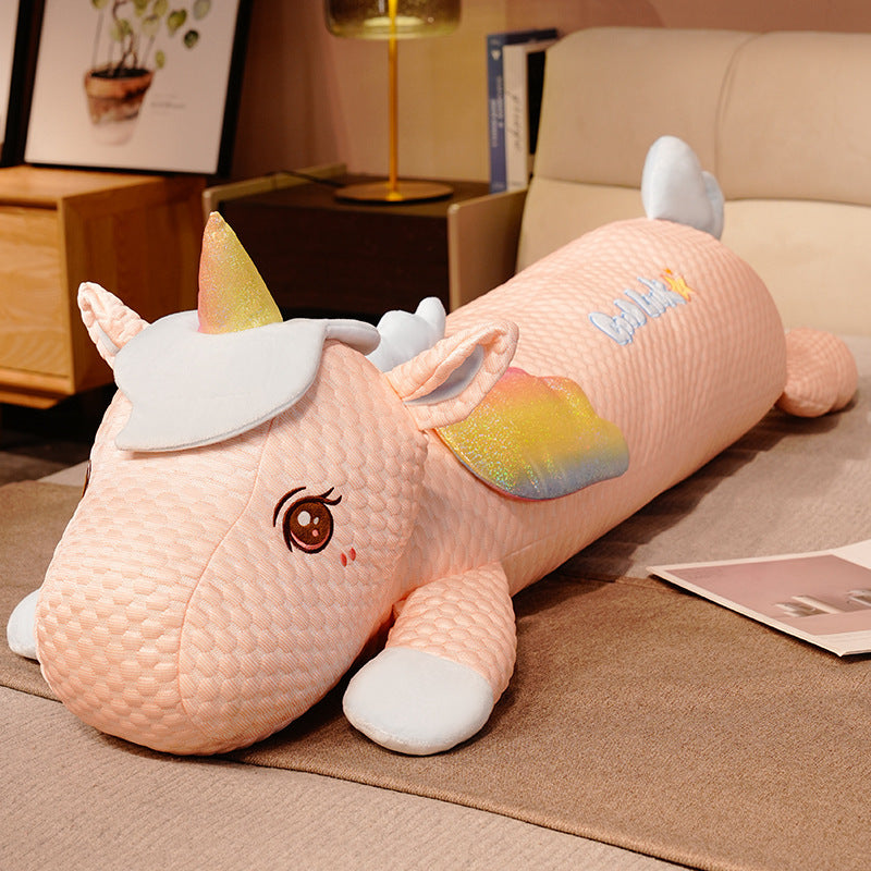 Peluche licorne géante en coussin doux et confortable