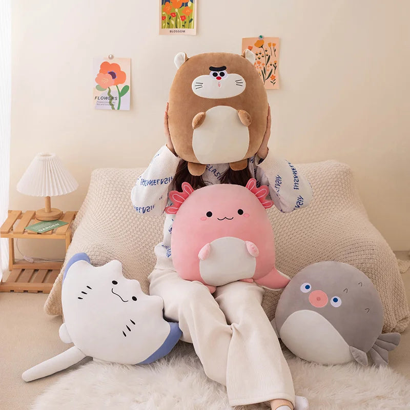 Peluche squishmallow Axolotl rose