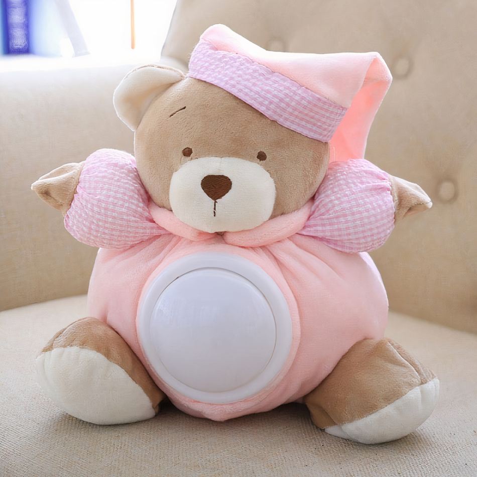 Peluche ours veilleuse douce nuit enfant rassurante