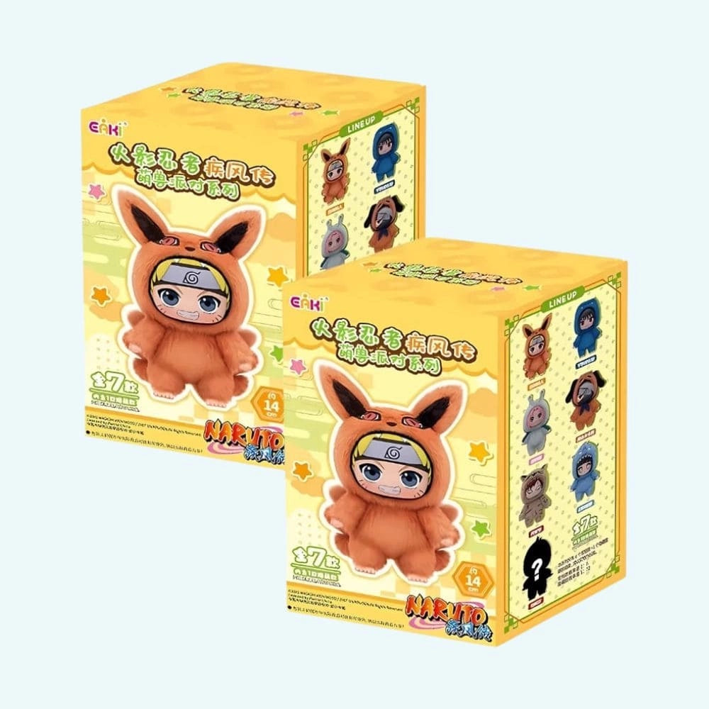 Boîte mystère peluche style Labubu Naruto