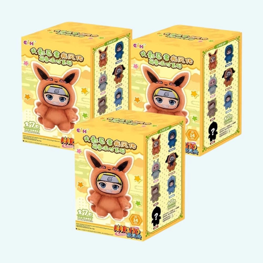 Boîte mystère peluche style Labubu Naruto