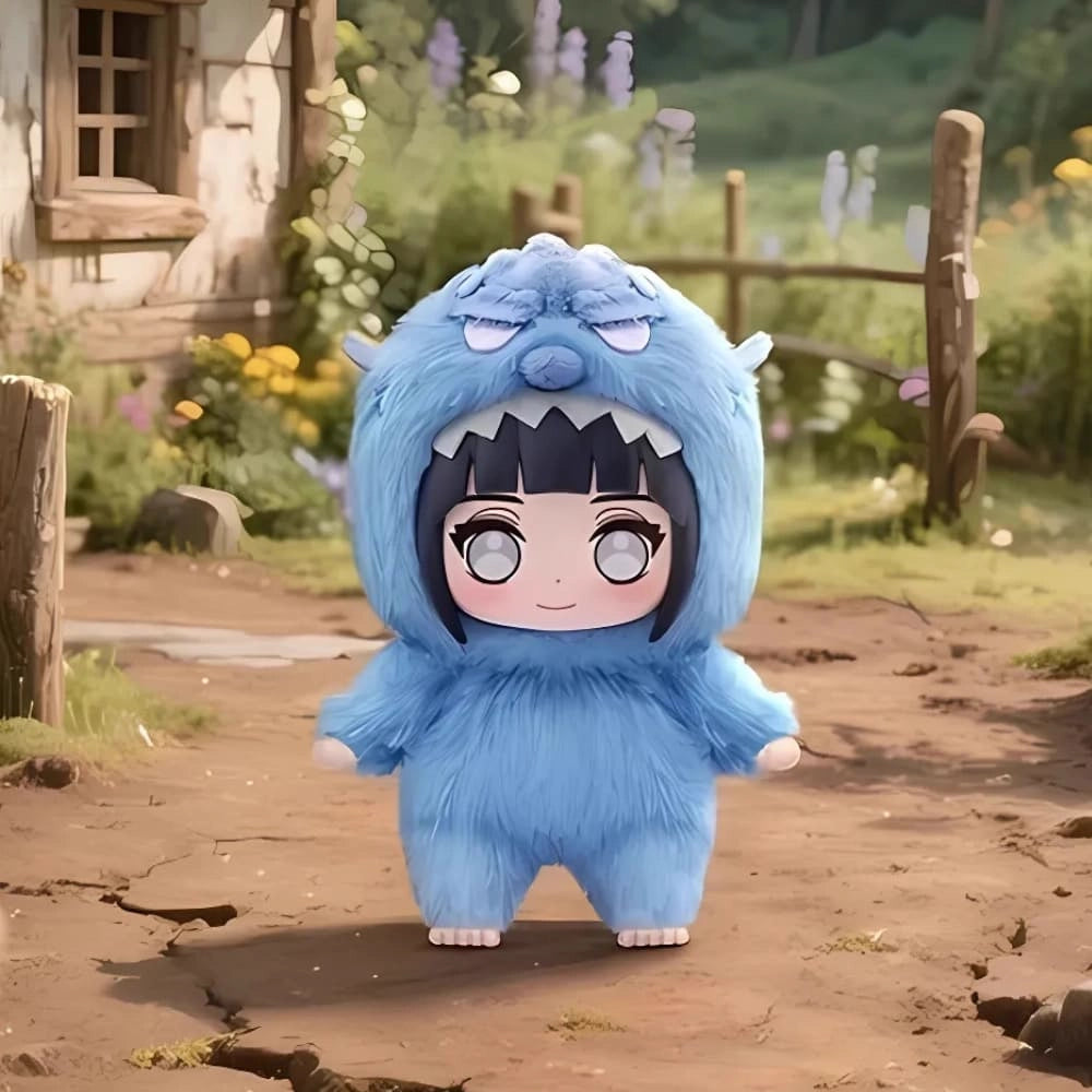 Boîte mystère peluche style Labubu Naruto