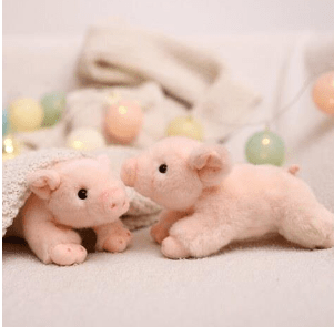 Peluche cochon réaliste et douce