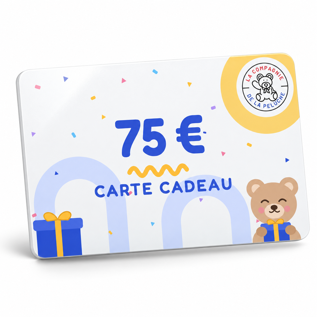 Carte cadeau de 75€ La compagnie de la peluche