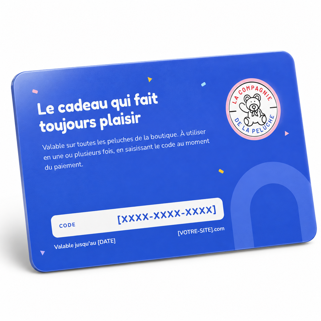 Carte cadeau verso La compagnie de la peluche