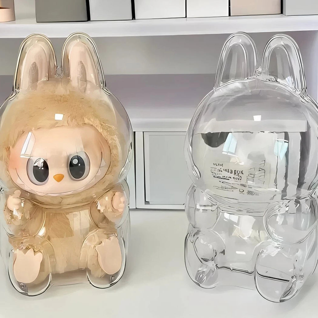 Coque protection peluche style Labubu assis