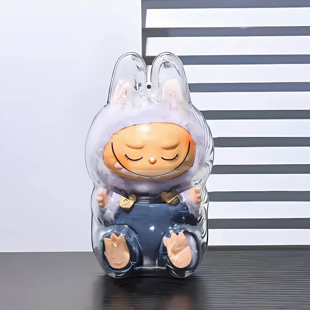 Coque protection peluche style Labubu assis