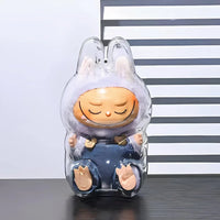 Coque protection peluche style Labubu assis