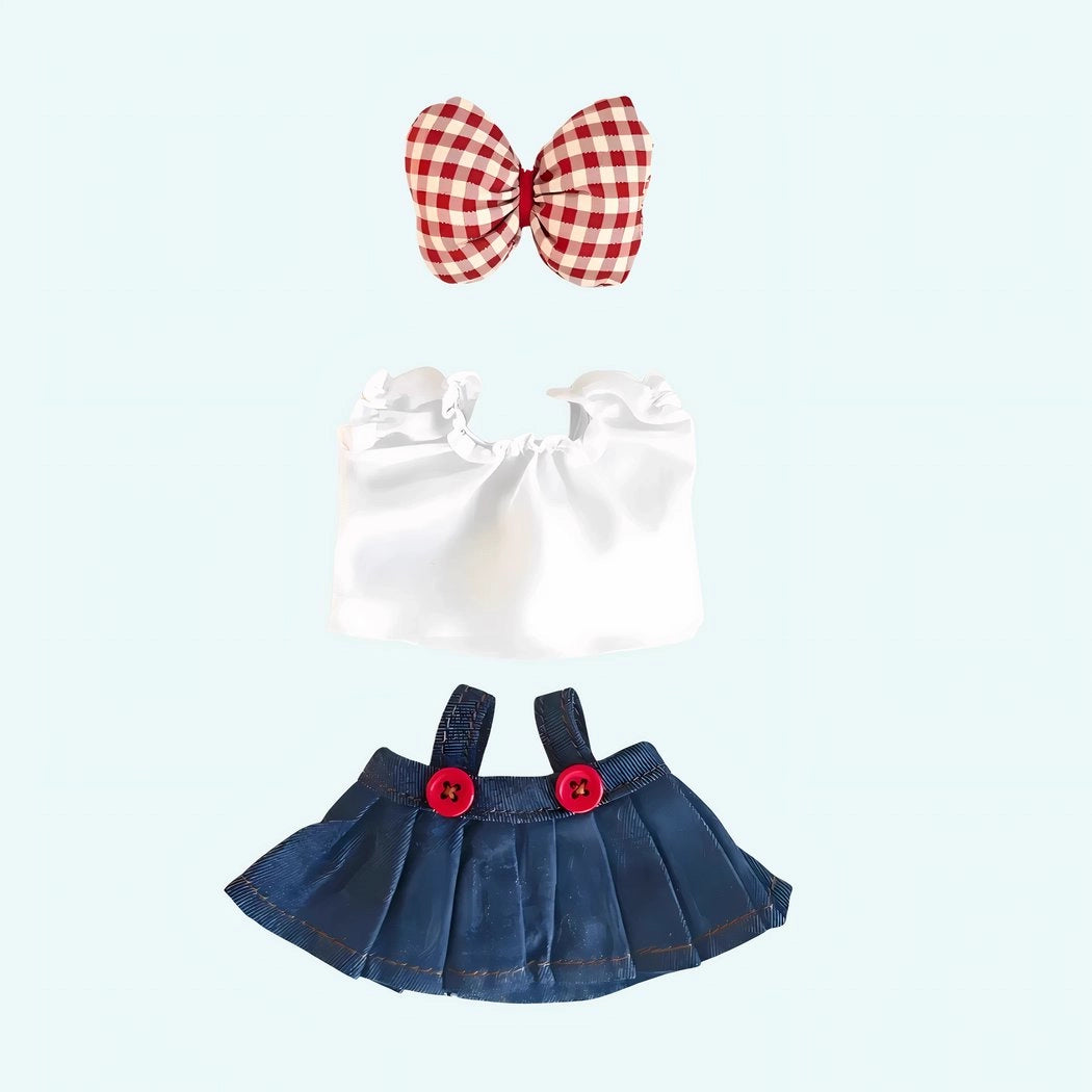 Ensemble de vêtements peluche type Labubu mignon