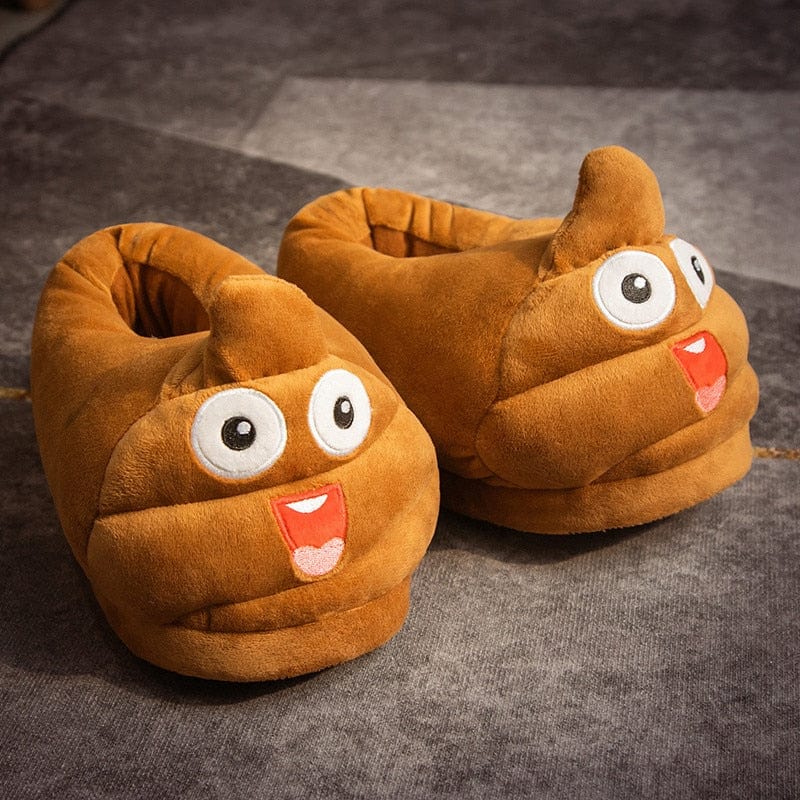 L'émoji content - chausson en peluche 35-39