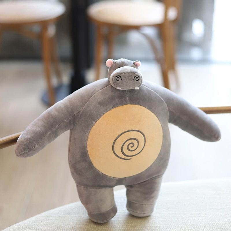 L'hippopotame bodybuildé - peluche bébé