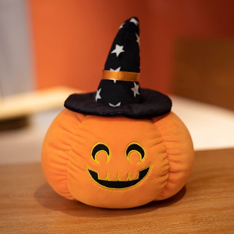 La citrouille de la peur - peluche d'halloween Contente Noir Etoile / 20cm