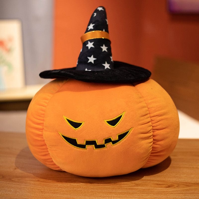 La citrouille de la peur - peluche d'halloween Machiavélique Noir Etoile / 20cm