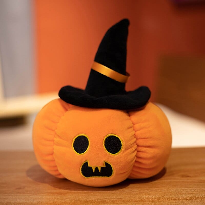 La citrouille de la peur - peluche d'halloween Moustache / 20cm