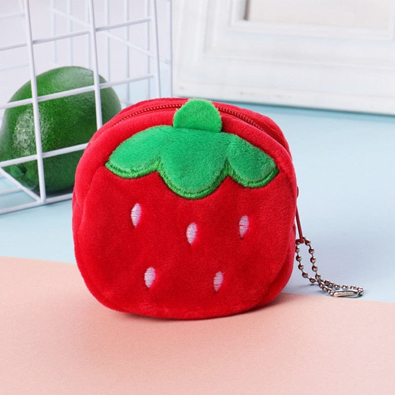 La fraise câlin - petit sac en peluche