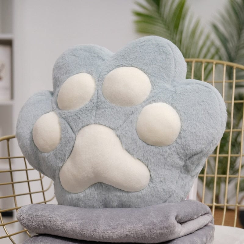 La patte de chat - peluche réchauffe main Gris / Blanc