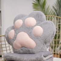 La patte de chat - peluche réchauffe main Gris / Rose