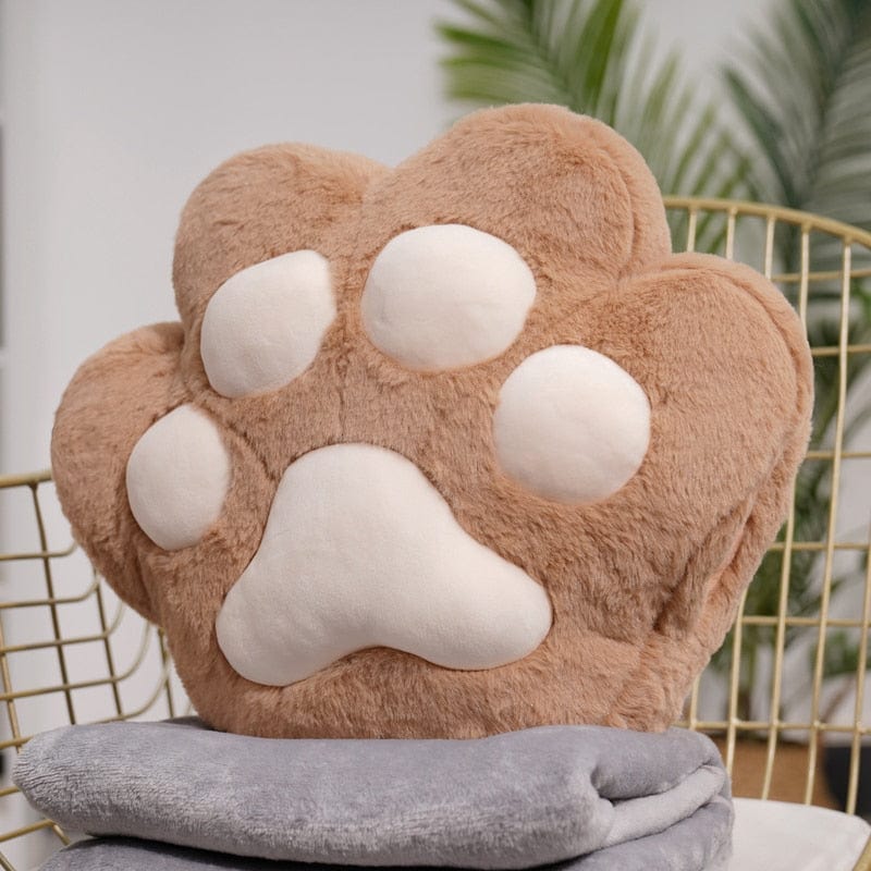 La patte de chat - peluche réchauffe main Marron / Blanc