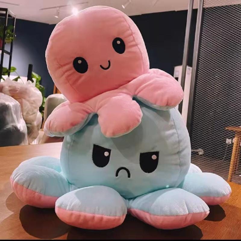 La pieuvre géante - peluche réversible