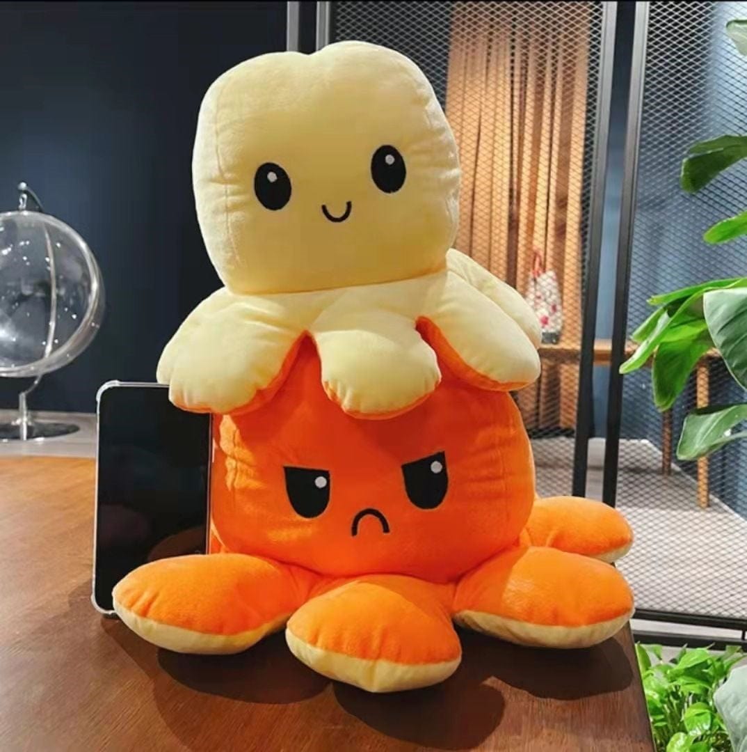 La pieuvre géante - peluche réversible