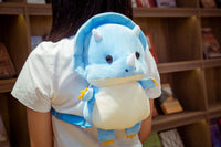 Le bébé dinosaure - sac à dos en peluche Bleu