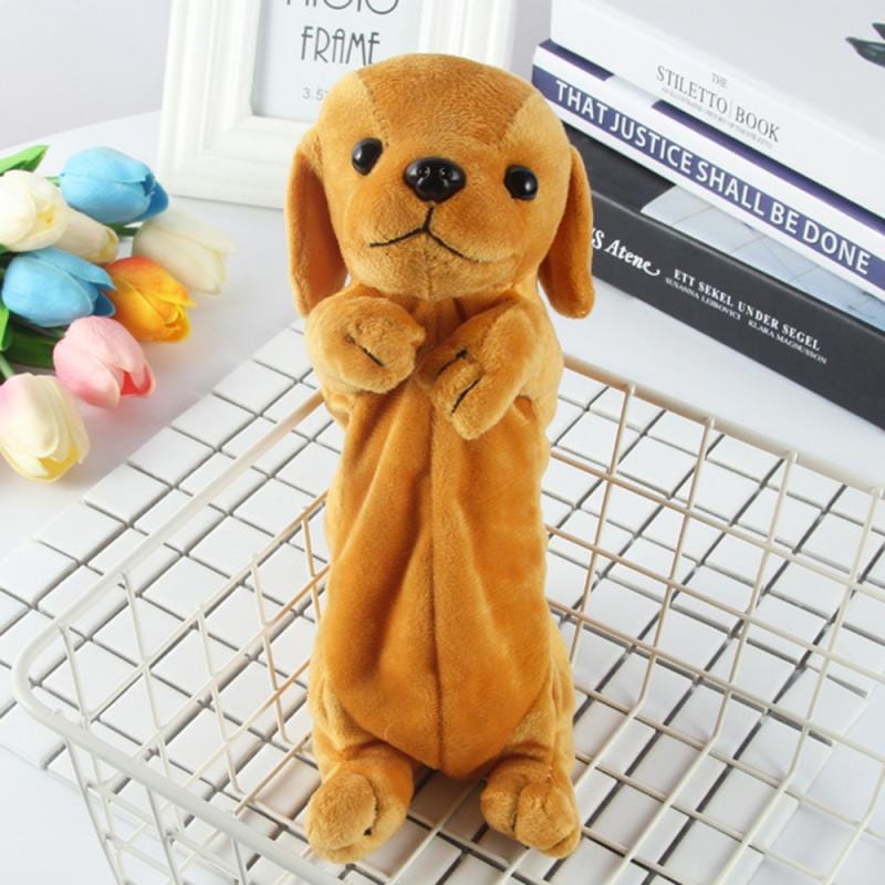 Le chien saucisse - trousse en peluche