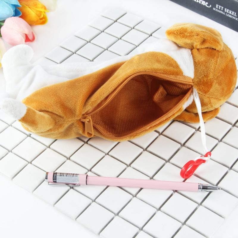 Le chien saucisse - trousse en peluche