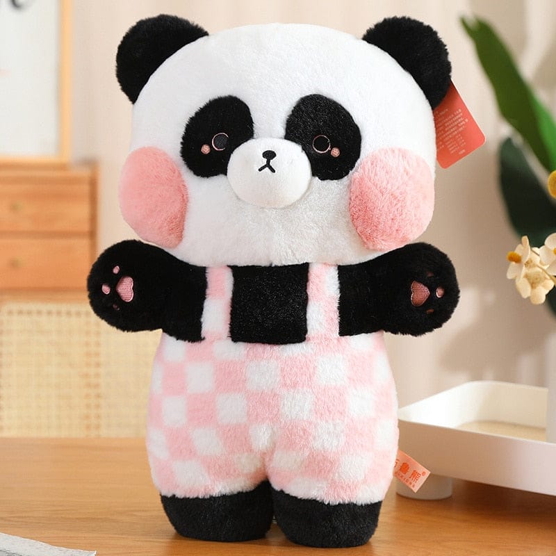 Le panda aux grosses joues - peluche panda 30cm / Rose