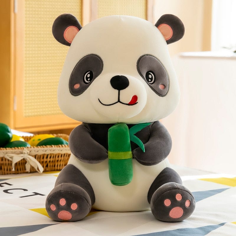 Le panda bambou - peluche panda 23cm / Noir