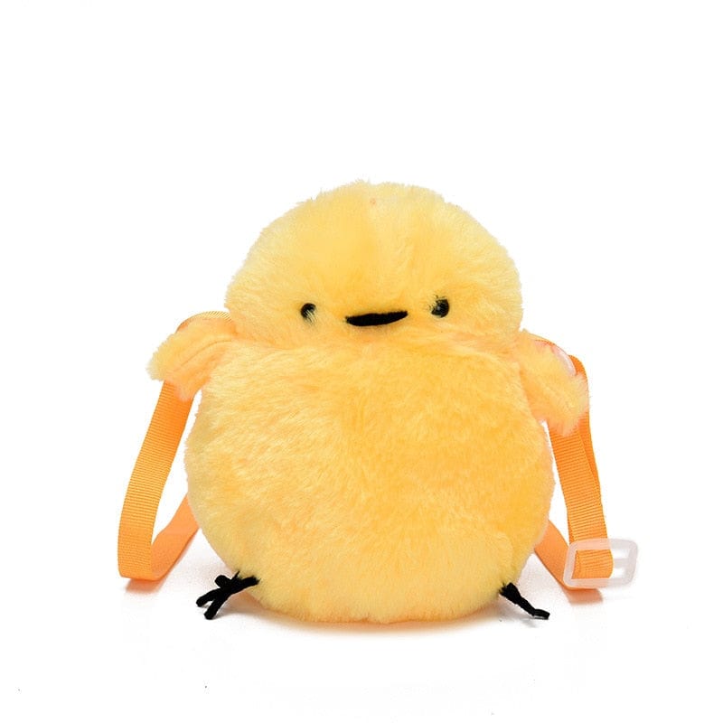 Le poussin de compagnie - sac à bandoulière en peluche Jaune