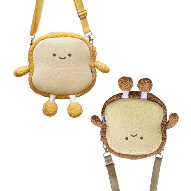 Le toast - sac à bandoulière en peluche