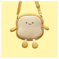 Le toast - sac à bandoulière en peluche Marron clair