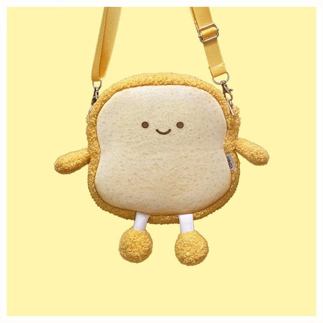 Le toast - sac à bandoulière en peluche Marron clair