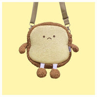 Le toast - sac à bandoulière en peluche Marron foncé